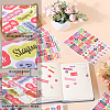 Gorgecraft 9 Sheets 3 Styles Colorful Rectangle Coated Paper Self Adhesive Budget Labels Stickers STIC-GF0001-17-4