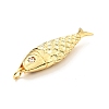 Brass Micro Pave Clear Cubic Zirconia Pendants X-KK-G416-11G-2