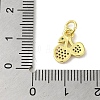 Brass Micro Pave Colorful Cubic Zirconia Charms KK-M283-17B-02-3