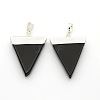 Gemstone Triangle Pendants G-P053-P15C-1