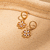 Elegant Brass Clear Cubic Zirconia Hoop Earrings for Women AN5679-2-1