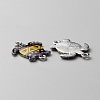 Alloy Enamel Printed Connector Charms ENAM-WH0065-15P-04-2