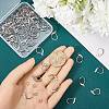 SOFPLATE 80Pcs 304 Stainless Steel Leverback Earring Findings STAS-SP0001-12-3