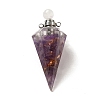 Natural Amethyst Perfume Bottle Pendants G-H285-01P-01-1