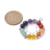 Gemstone Copper Wire Wrapped Pendants PALLOY-JF02304-02-3