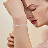 1Pc Brass Box Chain Double Layer Bracelets BJEW-LP0004-39-1