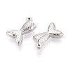 304 Stainless Steel Fishtail Pendants STAS-T069-11P-2