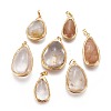 Natural Rutilated Quartz Pendants KK-F802-17-1