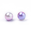 Rainbow Acrylic Imitation Pearl Beads OACR-R065-4mm-A13-2