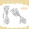 30Pcs Rack Plating Brass Glue-on Flat Pad Bails KK-HY0004-20-4
