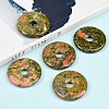 Natural Unakite Pendants G-C220-F01-30mm-2