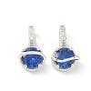 Brass Micro Pave Cubic Zirconia Pendants KK-Z139-04S-2