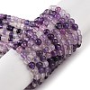 Natural Purple Fluorite Beads Strands G-P530-B08-01-6