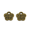 Tibetan Style Alloy Flower Charms X-TIBEP-Q040-003AB-NR-1