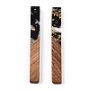 Transparent Resin & Walnut Wood Pendants RESI-N039-24H-2
