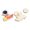 Spaceman Shape Enamel Pin JEWB-N007-196-3