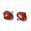 Natural Red Jasper Pendants G-G956-D11-3