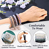 6Pcs 6 Styles 8mm Glass Round Beaded Stretch Bracelet Sets BJEW-TAC0024-4