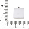 303 Stainless Steel Pave Cat Eye Pendants STAS-K325-05P-01-3