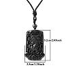 Natural Obsidian Pendant Necklace for Men PW-WG33725-09-1