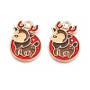 Christmas Theme Alloy Enamel Pendants ENAM-T020-10N-2