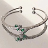 Aloy Rhinestone Cuff Bangles BJEW-H206-03P-1
