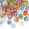 140Pcs 7 Colors Transparent Glass Beads GLAA-FS0001-45-4