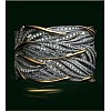 Criss Cross Alloy Crystal Rhinestone Wide Finger Rings FS-WGCE8BA-01-3