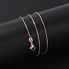 Brass Box Chain Necklaces for Women NJEW-D302-42RG-2