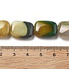 Natural Banded Agate Beads Strands G-K392-B05-13x18mm-5