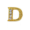 Alloy Gold Rhinetone Letters Nail Stud Cabochons MRMJ-S047-023D-1