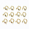 Brass Micro Pave Cubic Zirconia Cuff Earrings EJEW-S210-013-NR-1