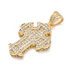 Brass Micro Pave Cubic Zirconia Pendants KK-S510-48G-03-2