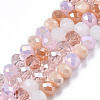 Electroplate Glass Beads Strands EGLA-N002-12I-1