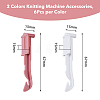 DICOSMETIC 12Pcs 2 Colors Plastic Hand Knitting Machine Accessories FIND-DC0005-22-2