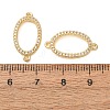 Brass Micro Pave Clear Cubic Zirconia Connector Charms CU-CBA4579-12G-2