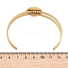 304 Stainless Steel Blank Cuff Bangle Bases with Flat Round Tray SA-CBA82C8-05C-G-3