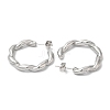 304 Stainless Steel Twist Ring Stud Earrings EJEW-B026-24P-2