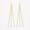 Brass Serpentine Chain Tassel Big Pendants KK-T035-133G-1