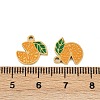 Fruit 304 Stainless Steel Enamel Charms STAS-C137-04C-G-3