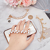 WADORN 3Pcs 3 Style Pearl Plastic Beads Charms Link Chain Phone Case Double Chain Strap Set AJEW-WR0001-42-4