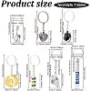 Olycraft 7Pcs 7 Style Alloy Keychains KEYC-OC0001-24-2