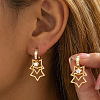 Alloy & Crystal Rhinestone Dangle Hoop Earrings WG072DE-04-2