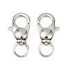 Tarnish Resistant 304 Stainless Steel Swivel Lobster Claw Clasps STAS-R065-10-1