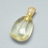 Faceted Natural Calcite Openable Perfume Bottle Pendants G-E556-07B-2