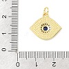 Brass Micro Pave Dark Blue Cubic Zirconia & Natural White Shell Pendants CU-CBA6938-01G-01-3