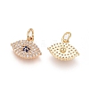 Brass Micro Pave Cubic Zirconia Pendants ZIRC-G166-18G-2