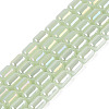 Electroplate Imitation Jade Glass Beads Strands EGLA-Q132-03A-B03-1