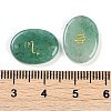 12Pcs 12 Styles Twelve Constellation Natural Green Aventurine Flat Oval Links Connector Charms G-K359-05A-3