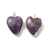 Natural Amethyst Pendants G-G012-11G-08-2